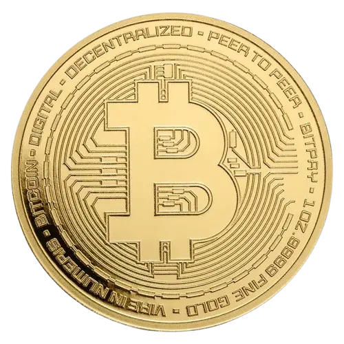 1 oz Gold Round - Bitcoin