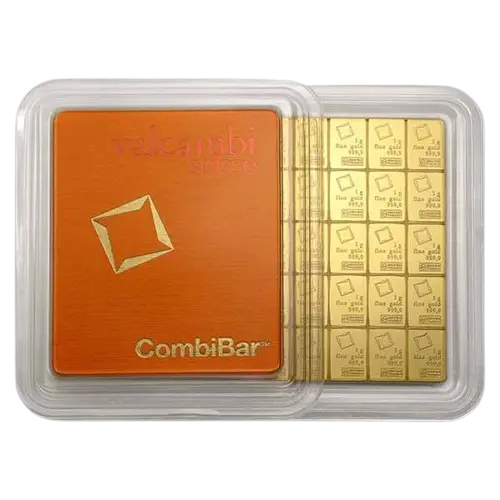 50 x 1 gram Gold Valcambi CombiBar