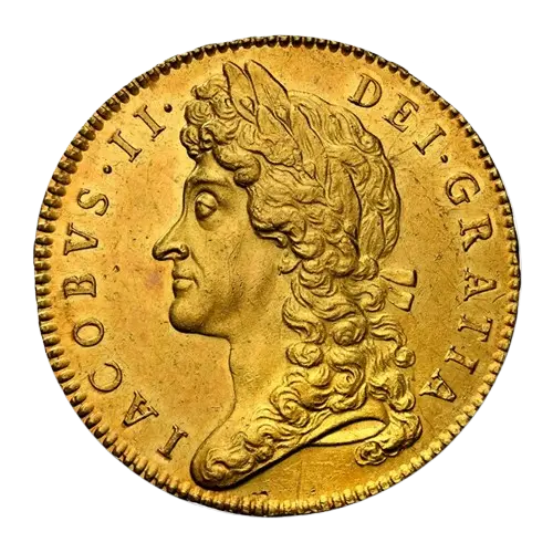 [2025306128] 1688 Great Britain Gold 5 Guineas James II MS-62 NGC